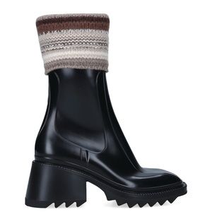 Chloe Betty Sock Knit Ankle Rain boot